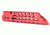 GUNTEC USA 9in Ultra Slimline Octagonal 5 Sided Key Mod Free Floating Handguard with Slant Nose, Red GT-9JKO-SLANT-RED