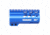 Guntec USA AirLok Series M-LOK Compression Free Floating Handguard w/Monolithic Top Rail, 4in, Blue, GT-4ALC-BLUE