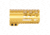 Guntec USA AirLok Series M-LOK Compression Free Floating Handguard w/Monolithic Top Rail, 4in, Gold, GT-4ALC-GOLD