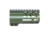 Guntec USA AirLok Series M-LOK Compression Free Floating Handguard w/Monolithic Top Rail, 4in, Green, GT-4ALC-GREEN