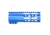 Guntec USA AirLok Series M-LOK Compression Free Floating Handguard w/Monolithic Top Rail, 6in, Blue, GT-6ALC-BLUE