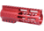 Guntec USA AR-15 6in Air-Lok Series M-LOK Compression Free Floating Handguard w/ Monolithic Top Rail, Anodized Red, GT-6ALC-RED