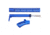 Guntec USA AR-15 Compliant Ultra Furniture Set, Anodized Blue, AR-COMP-SET-BLUE