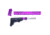 Guntec USA AR-15 Trump Series Limited Edition Furniture Set, Anodized Purple, TRUMP-SET-MIL-PURPLE