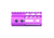 Guntec USA Ultra Lightweight Thin M-LOK System Free Floating Handguard w/Monolithic Top Rail, 4in, Purple, GT-4MLK-PURPLE
