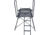 Hawk Treestands Scout Floor w/ 5ft Tower, Black, HWK-SCFLR-5C