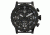 Hazard 4 Heavy Water Diver, 50mm Titanium Chrono tiBracelet Watch with Tritium, Black Dial, White Texts, Blue/Red Tritium, HWD-TIPV-CH-B-KW-BBRB