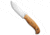 Helle Helle Nordlys Fixed Blade Survival Knife Curly Birch 4.8" Satin 14C28N #671, Wood, Sandvik 14C28N, adult, BHQ-203828