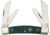 Hen &amp; Rooster Congress Green Pick Bone Folding Knife,Pen and Sheepsfoot,Green,Pick Bone Handle HR344GPB