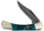 Hen &amp; Rooster Damascus Lockback, 2.5in, Green Pick Bone Handle HR351GPBD
