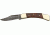 Hen &amp; Rooster Damascus Lockback Folding Knife, 2.5in, Damascus Steel Blade, Burl Wood Handle HR351BLD