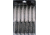 Hen &amp; Rooster International 6 Pc Steak Set Kitchen Knives, 8.75in Overall, 4.5in Serrated High Carbon SS Blade, Black Rubberized Synthetic Handle, SS Guard, Black, HRI-039