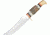 Hen &amp; Rooster Small Bowie Fixed Blade Knife, 5.625in, German Stainless Blade, Stag Handle HR5012