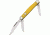 Hen &amp; Rooster Stockman Yellow Folding Knife,Clip/Spey/Sheepsfoot Blade, Yellow Celluloid Handle HRS273Y