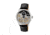 Heritor Automatic Winthrop Leather-Band Skeleton Watch, Silver/Black, HERHR7302