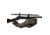 Hi-Lux Malcolm 6x Short Telescopic Rifle Scope, 18in, 3/4 Tube, Fine Cross Reticle with Micrometer Mount and Bases, Matte, Two-Tone Black/Brass, M634181B