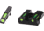 HiViz LiteWave H3 Tritium/Litepipe Pistol Night Sight Set - Fits All Glock Gen 1-5 in 9mm, .40 S&amp;W, .357 SIG, Except Glock 42/43