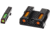 HiViz LiteWave H3 Tritium/Litepipe Pistol Night Sight Set - Fits All Glock Gen 1-5 in 9mm, .40 S&amp;W, .357 SIG, Except Glock 42/43