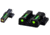 HiViz LiteWave H3 Tritium/Litepipe Pistol Night Sight Set - Fits All S&amp;W M&amp;P Shield In All Calibers, Except M&amp;P CORE/ 22/ Long Slide