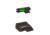 HiViz Staccato Handguns LiteWave H3 Tritium/LitePipe Day/Night Sight, Green/Orange with White Front Ring, STIN421