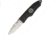 Hoffner Knives Chiseled Linerlock Black Folding Knife,3.5in,Stainless Steel,Partially Serrated,Satin,Black,G10 Handle ATA25