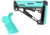 Hogue AR-15/M-16 Kit - Finger Groove Beavertail Grip and OverMolded Collapsible Buttstock - Fits Mil-Spec Buffer Tube - Aqua Rubber, Aqua, 13456