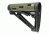 HOGUE AR15/M16 Kit, Finger Groove Beavertail Grip and OverMold Collapsible Buttstock, Fits Comm. Buffer Tube, OD Green Rubber 15255