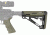 HOGUE AR15/M16 Kit, Finger Groove Beavertail Grip and OverMold Collapsible Buttstock, Fits Comm. Buffer Tube, OD Green Rubber 15255