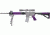 HOGUE AR15/M16 Kit, Finger Groove Beavertail Grip, Rifle Length Forend w/ Accessories and OverMold Collapsible Buttstock, Includes Mil-Spec Buffer Tube and Hardware, Purple 15678