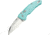 Hogue A01 MicroSwitch Automatic Folding Knives, 2.75 in, CPM 154 Stainless Steel Stone Tumbled, Wharncliffe Blade, Matte Aquamarine Aluminum Handle, 24103