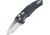 Hogue A01 MicroSwitch Automatic Folding Knives, 1.95in, CPM 154 Stainless Steel Stone Tumbled, Matte Black Aluminum Handle, 24124