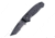 Hogue Ballista I Automatic Folding Knife, 3.5in, 154CM Stainless Steel, Tanto Blade, Partially Serrated, Black Cerakote Finish, Matte Black Aluminum Handle, 64120