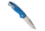 Hogue Ballista I Automatic Folding Knife, 3.5in, 154CM Stainless Steel, Tanto Blade, Tumbled Finish, Matte Blue Aluminum Handle, 64123