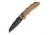Hogue Deka Folding Knife, 3.25 in CPM MagnaCut Stainless Steel Wharncliffe Blade, Black Cerakote, Flat Dark Earth Glass Fiber Reinforced Polymer Handle, 24367