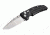 Hogue EX-01 4in Tactical Folder Drop Point Blade Tumble Finish Alum Frame - Matte Black 34150