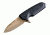 Hogue EX-02 3.75in Sig Folder Spear Point Blade Flipper, Flat Dark Earth Finish, G10 Scales, Black 36219