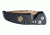 Hogue EX-A01 Sig Emperor Scorpion Automatic Folding Knife,  3.5in, 154CM Stainless Steel, Drop Point Blade, FDE PVD, G-10 Frame Solid Black FDE Sig Medallion, 36130