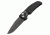 Hogue EX-A01 Automatic Tactical Folding Knife, 3.5in, 154CM Stainless, Drop Point Blade Tumbled Finish, Matte Black Aluminum Handle, 34136