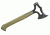 Hogue EX-T01 Tomahawk,S-7 Black Blade,G10 Olive Drab Green Scales,Sheath 35778