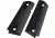 Hogue Govt Checkered Aluminum, Brushed, Gloss Black, Anodized 45176