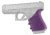 Hogue HandAll Beavertail Grip Sleeve, Glock 19 Gen1/2/5, Purple, 17056