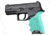 Hogue HandAll Beavertail Grip Sleeve, Sig Sauer P320 Compact, Aqua 17614