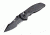 Hogue HK Exemplar 3.25in Pivot Lock Folder Clip Point Partially Serrated Blade, Black Finish, G10 Scales, Black 54150