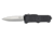 Hogue Mini Incursion Automatic Folding Knife, 3.1in, Double Edge Blade, Gray Finish, Matte Black Handle, 54070-EXLKRL