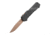 Hogue Sig Compound Emperor Scorpion OTF Automatic Folding Knife, 3.5in, CPM S30V Stainless, Clip Point Blade, FDE PVD, Solid Black G10 Handle, 36030