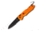 Hogue Trauma First Response Tool Automatic Folding Knife, 3.4in, Bohler N680 Stainless, Sheepsfoot Blade Partially Serrated, Black Cerakote, Orange G10 Handle, 34774