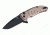 Hogue X1-Microflip Folding Knife, 2.75in Drop Point Blade, Black Finish Alum Frame, Matte Flat Dark Earth 24177