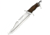 Hollywood Collectibles Rambo III Bowie Fixed Blade Knife,18in,Wood Handle,Plain HC9296