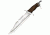 Hollywood Collectibles Rambo III Signature Bowie Fixed Blade Knife,18in,Wood Handle,Plain HC9297