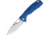 Honey Badger Knives Large Linerlock Folding Knife, 3.63 satin finish D2 tool steel blade, Blue textured GRN handle, HB1020